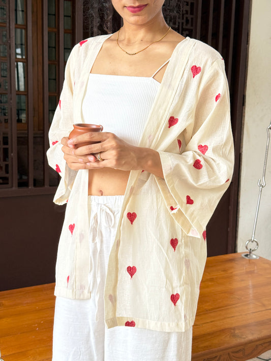 Love Letter Embroidered Shrug