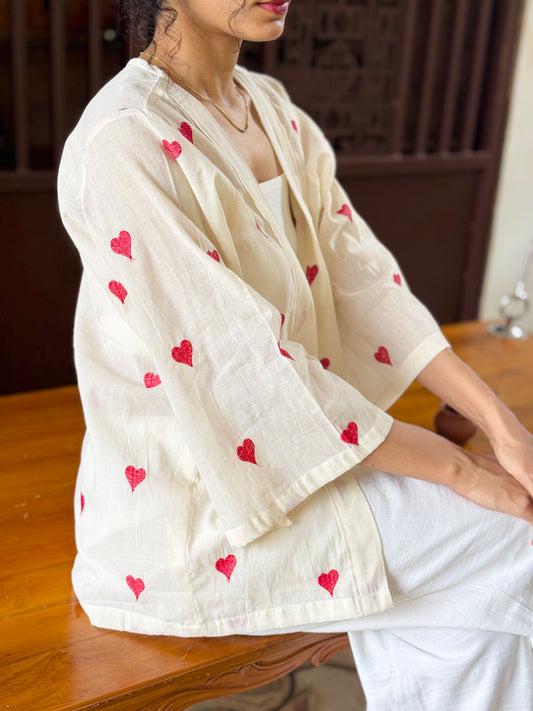 Love Letter Embroidered Shrug